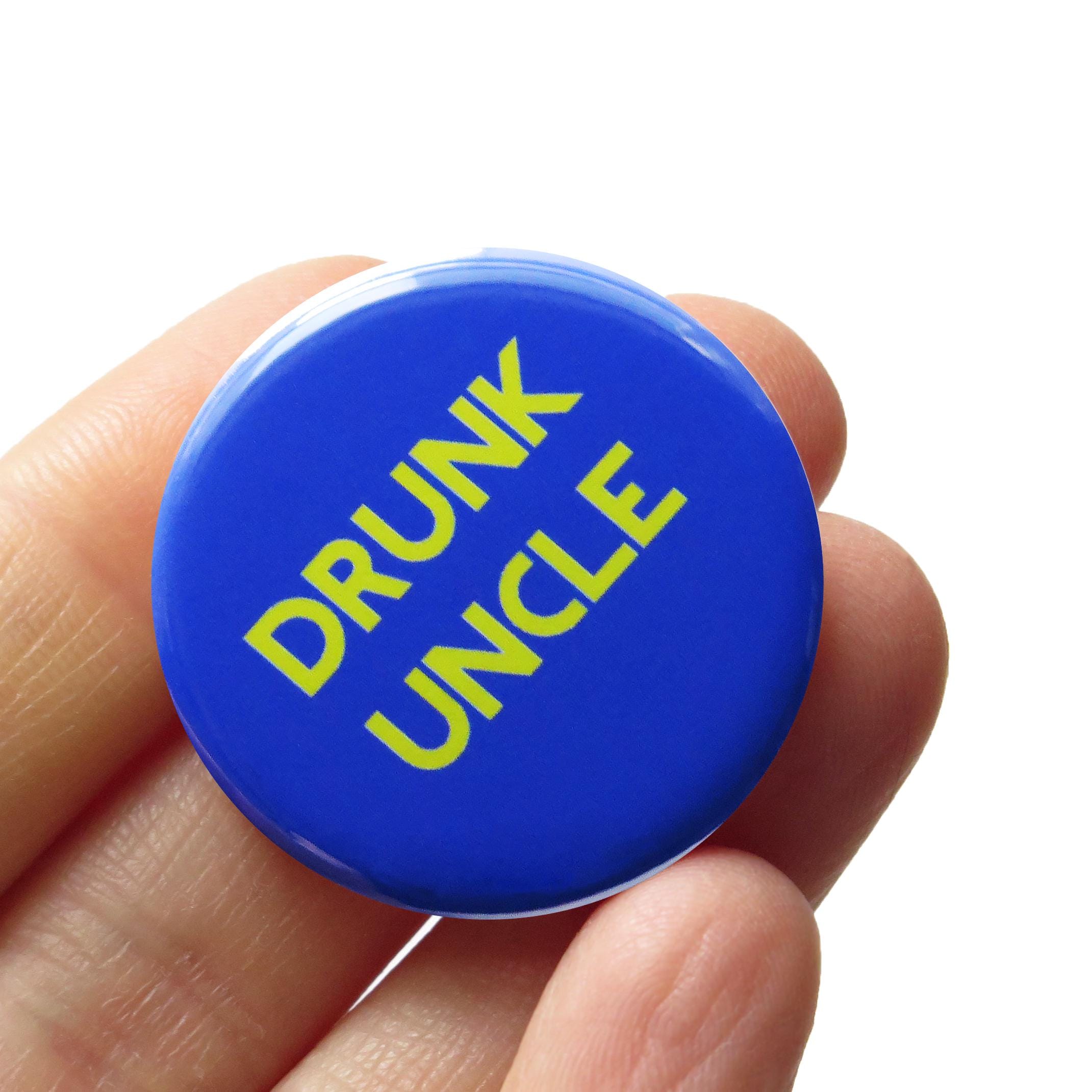 その他 1960s drunkerd bartender pin button DRUNK UNCLE Pin 1.25