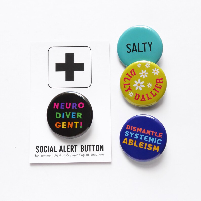 Spectrum Pin NEURODIVERGENT Pinback Button L Fun Autism Spectrum Pin L ADHD Gift - Etsy