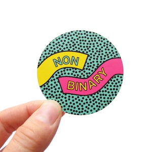 NIET-BINAIRE sticker queer ENBY-cadeau Leuke queer sticker Pride-cadeau