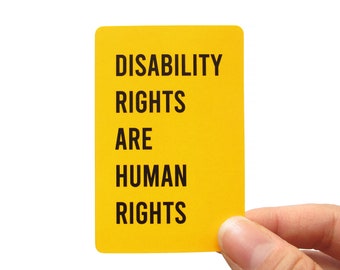 Disability Rights Sticker, Disability Rights Are Human Rights social justice sticker
