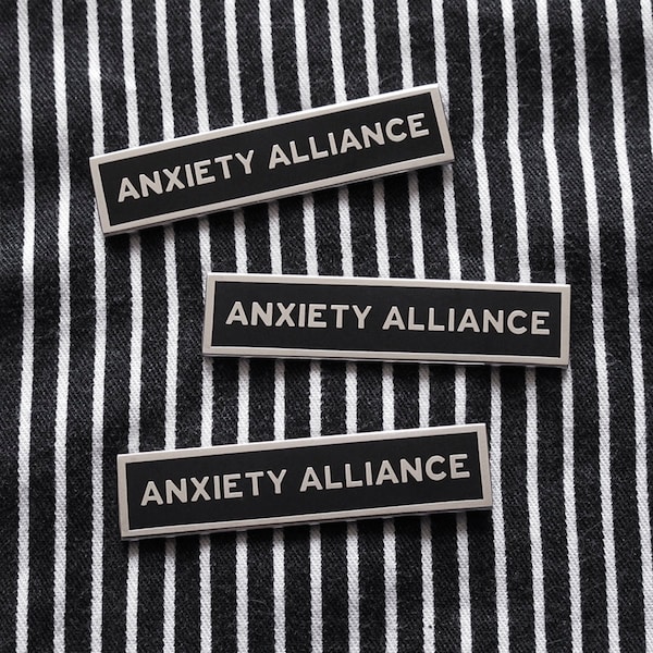 ANXIETY ALLIANCE Enamel Pin l Mental Health Anxiety Pin Gift l Anxious Stocking Stuffer