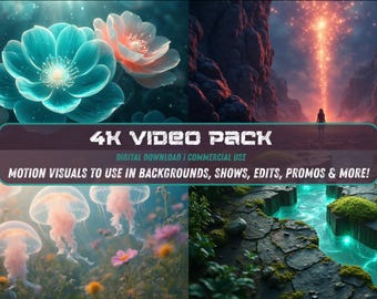 Klipy wideo 4K Nature Vol. 1: Kwiaty, abstrakcyjne tło, pętle VJ (niepłynne) (pobranie cyfrowe)