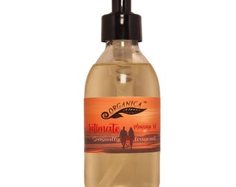Organic Luxury Massage Oil 200ml 'Intimate' Aphrodisiac in a bottle for couples and lovers
