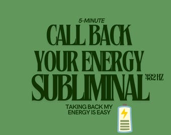 Energy Cleanse Subliminal: 432 Hz Frequency (Digital Download)