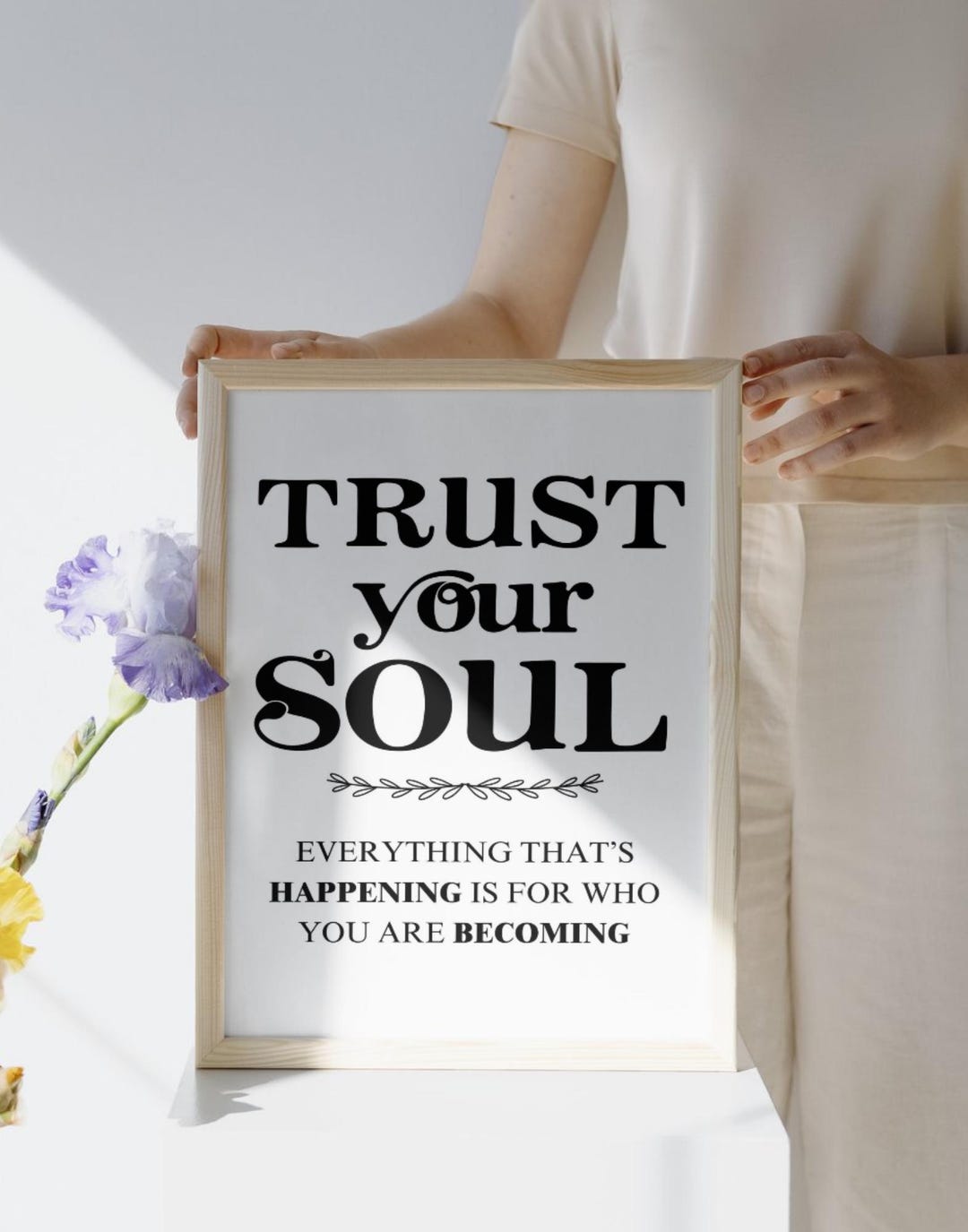 Trust Your Soul Printable Wall Art | Inspirational Quote | Digital ...
