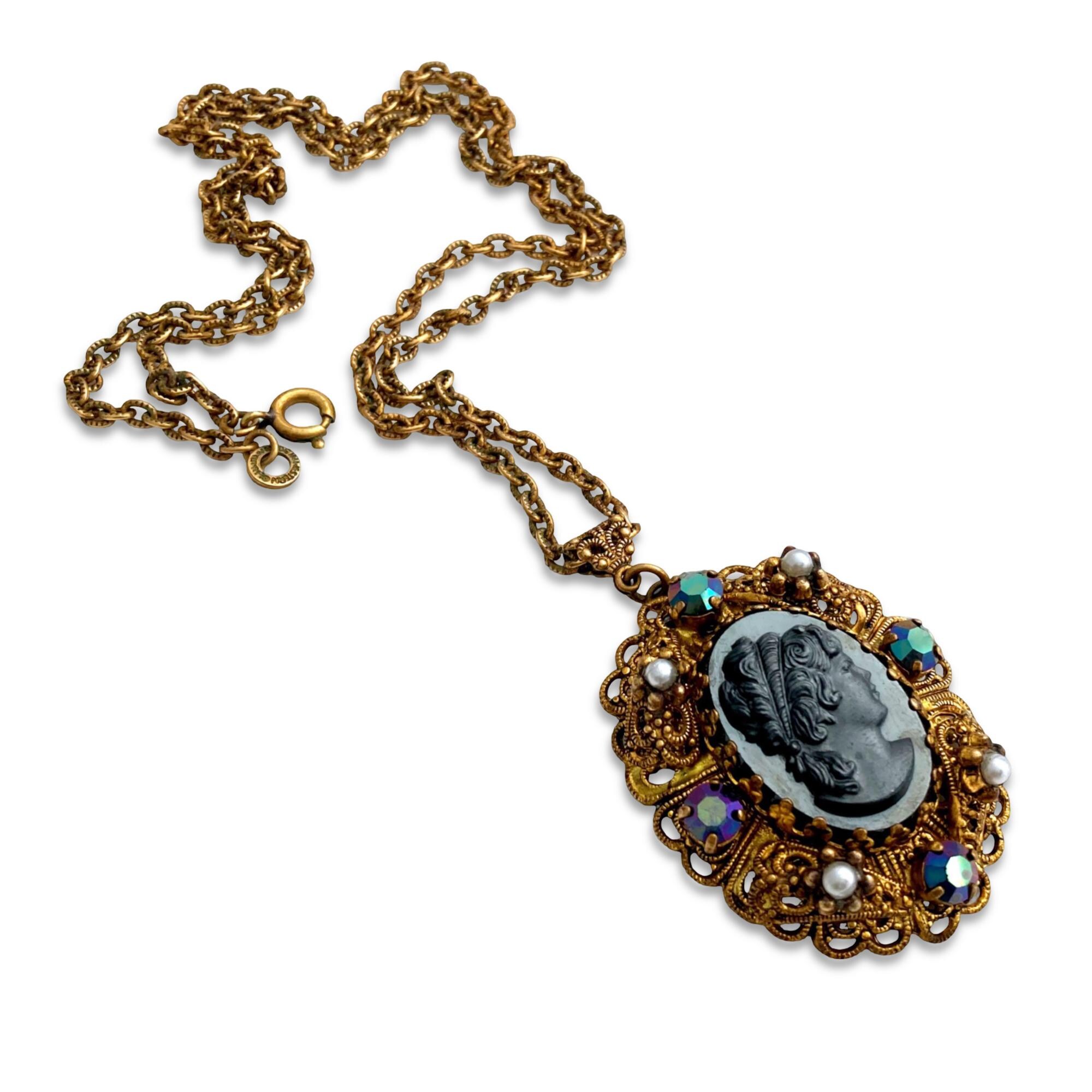 West Germany Cameo Necklace - Etsy