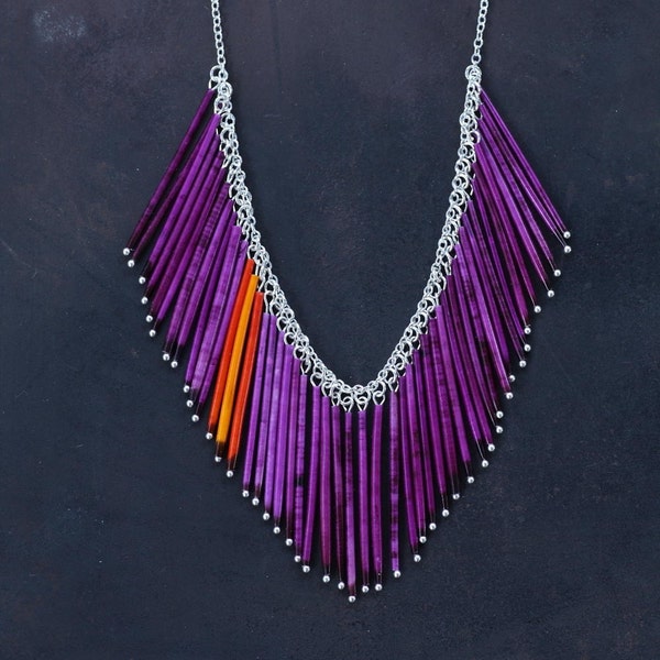 Rising Sun - Urban Pioneer Porcupine Quill Necklace by Prairieoats