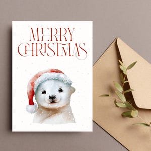 Weihnachts Postkarte, 1 Druckbare digitaler Download, Winter Karte, Digitaler Download zum Drucken