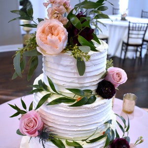 Rustic Wedding Cake for Display. Faux Wedding Cake. Fake Cake 6" 8" 10" or 12" Horizontal Buttercream Design