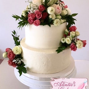 Rough Iced Design. Rustic Wedding Cake for Display. Faux Wedding Cake: Individual, Stackable, or Pre-Stacked. Fake Cake 6&quot; 8&quot;