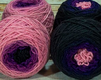 Shorty Sock Twins " Harajuku " - Lleap Handpainted Semisolid Gradient Sock Yarn
