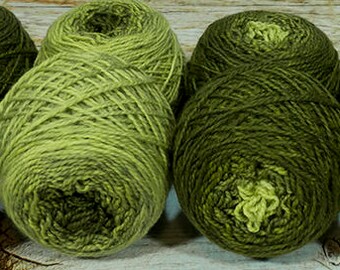 Shorty Sock Twins " Kelp " - Lleap Handpainted Semisolid Gradient Sock Yarn