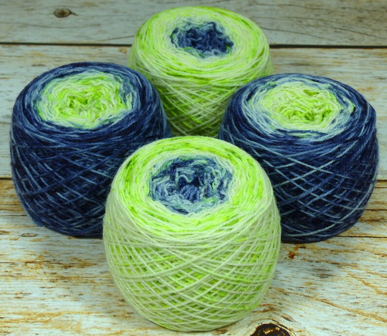Llark Handpainted Gradient Speckle Fingering Weight Yarn Full Will-O/'-The-Wisp