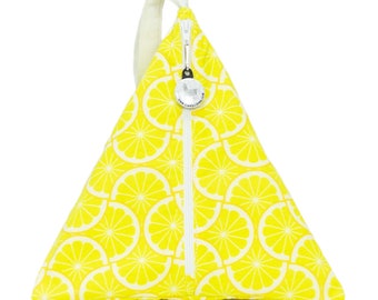 Lemonade  - Llexical Divided Sock Pouch - Knitting, Crochet, Spinning Project Bag