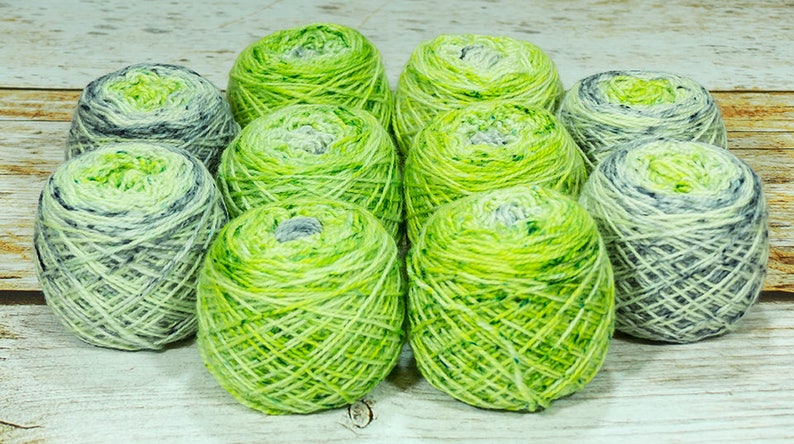 Fraternal Shorty Sock Twins Uroborus Llark Handpainted Gradient Speckle Sock Yarn Set