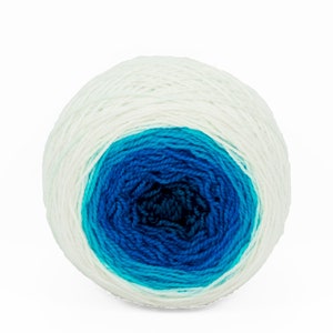 Full " Whirlpool " - Lleap SW Merino/Nylon Handpainted Gradient Fingering Weight Yarn 100g Skein