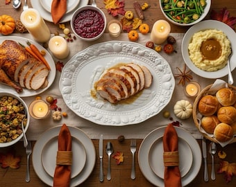 Vintage White Ceramic Thanksgiving Turkey Platter - By Pacific Rim