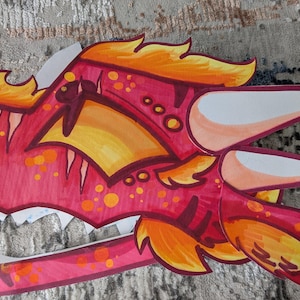 Dragon paper puppet