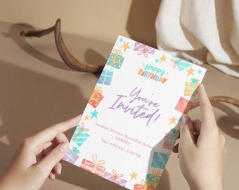 Fun & Colorful Happy Birthday Card for Kids - Perfect for Everyone (Boys and Girls)!