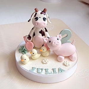 Cake Topper Auf dem Bauernhof: Personalisierte Andenken aus Porzellan