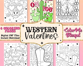 Western coloring pages, digital coloring pages, cute coloring pages for print, relaxation coloring, adult coloring pages, girlie coloring