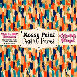 Messy paint digital paper, png digital download, trendy fall brushstroke design, wallpaper png, printable scrapbook paper, NOT SEAMLESS