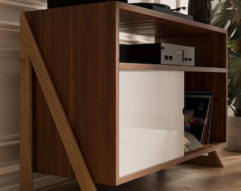 PDF Download: Beginner Woodworking Plans, Credenza, Record Player Stand, Mid Modern project plans, DIY digital download, Storage Cabinet