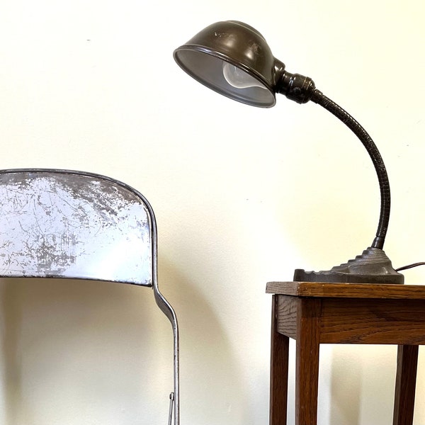 Classic 1940s gooseneck lamp