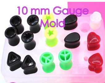 Mixed 10 mm Plug Gauge Silicone Mold