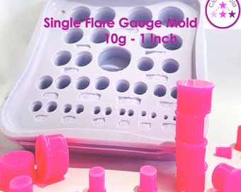 Single Flare Plug Mold: 10g - 1 Inch Silicone Ear Piercing