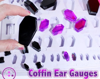 Coffin Plug Gauge Mold  Ear Piercing Silicone Rubber Mold
