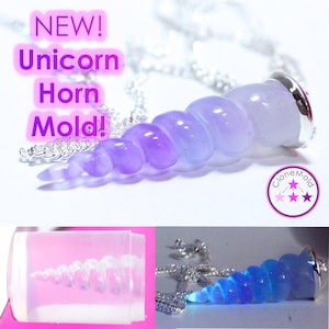 Small Unicorn Horn Pendulum Pendant Mold Silicone Rubber