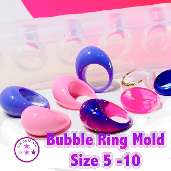 Multiple Bubble Ring Mold; Sizes 5 - 10