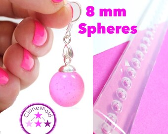 8mm Sphere Ball Silicone Mold, Resin Casting