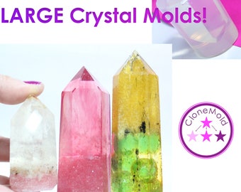 Large Crystal Stone Mold Natural Long Crystal Stone Rock Silicone Mold; Small, Medium OR Large