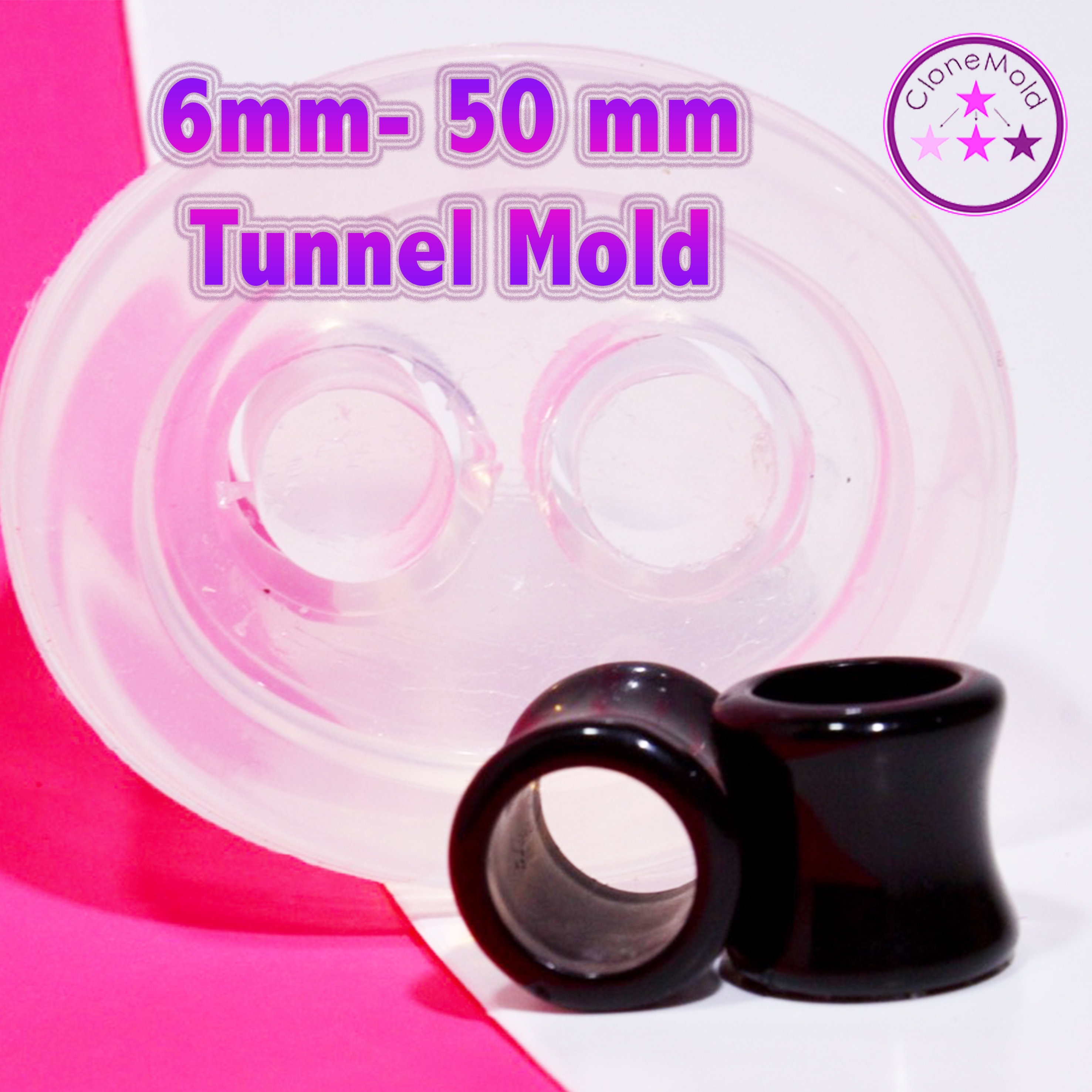 Tunnel Plug Gauge Mold Ear Piercing Silicone Rubber Mold 6 Mm Etsy