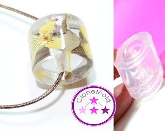 Cylinder Bead Mold Large Silicone Rubber; Pendant Bead