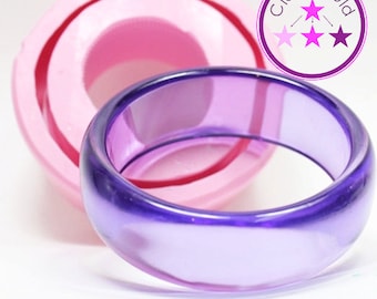 Chunky Short Bangle | Rounded Bracelet Form - Silicone, 66mm Opening, 24mm Tall