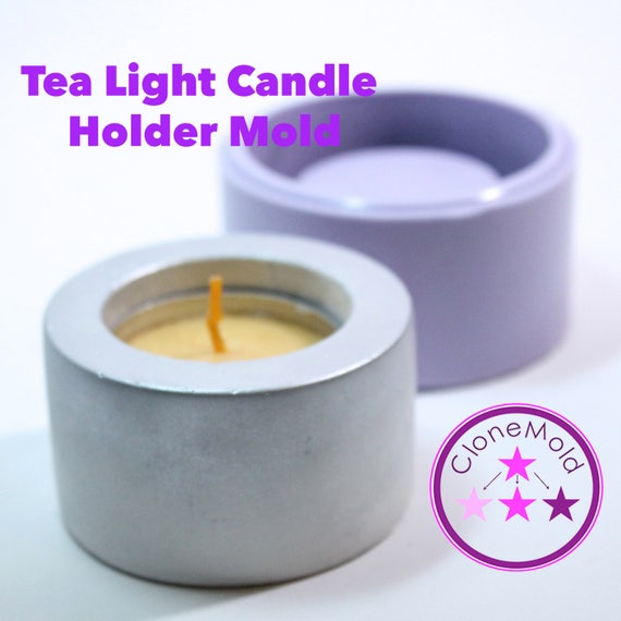 Candle Holder Mold Round Flat Tea Light Etsy