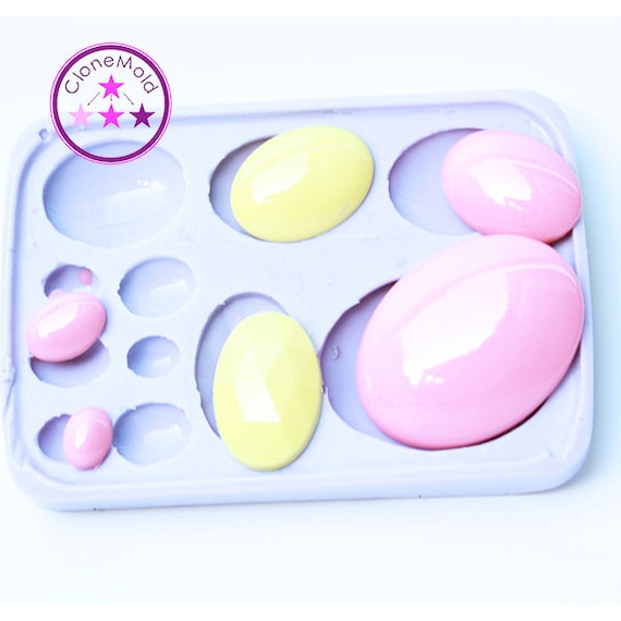 Oval Cabochon Mold – 11 Piece Resin Earring Pendant Molds