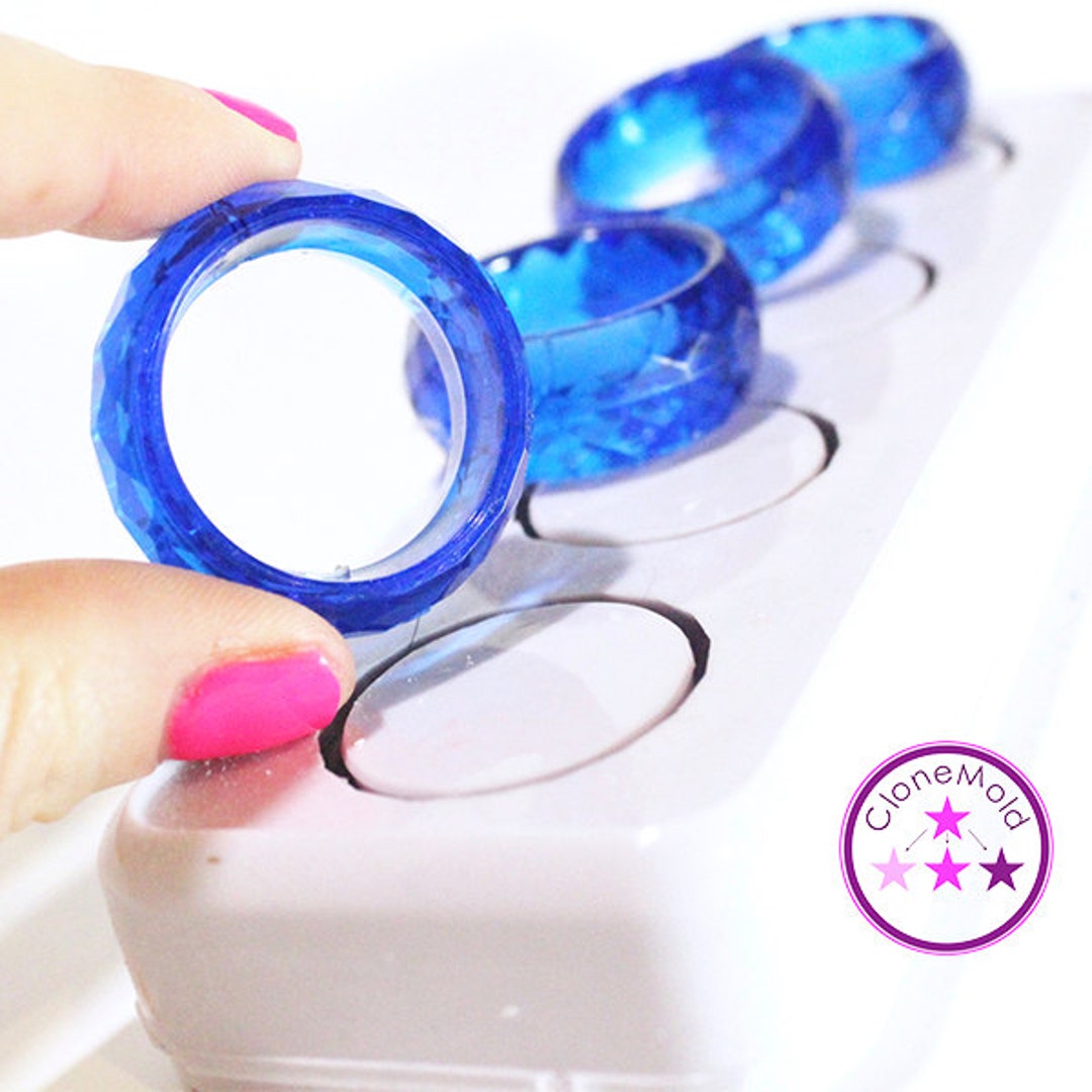 Napkin Ring Round Facetted Mold Silicone Rubber Etsy