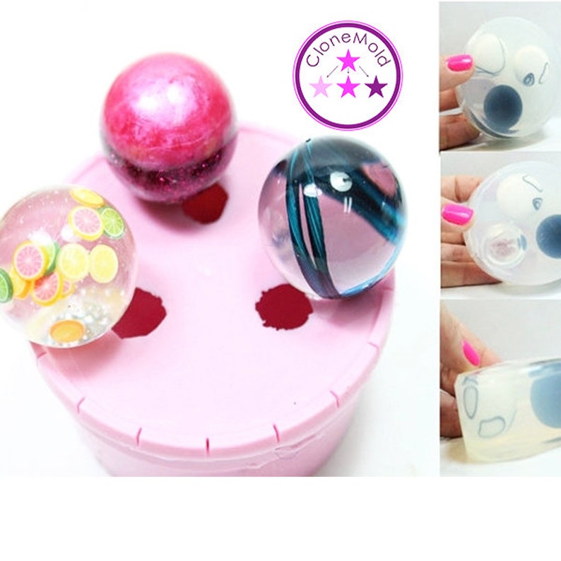 Sphere Ball Mold 3 X 25 Mm Silicone Rubber Etsy