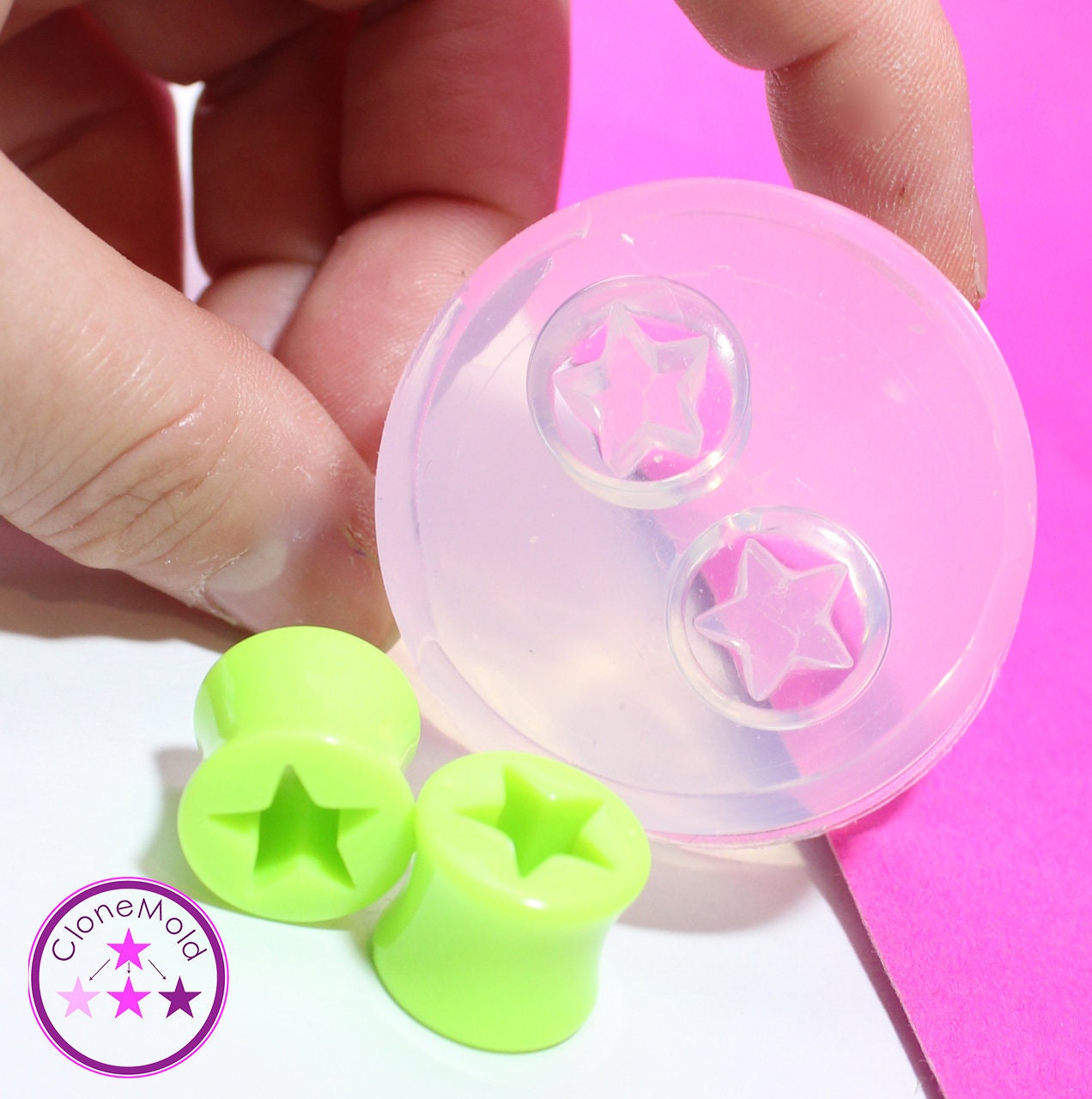 Square Tunnel Mold Square Gauge Ear Plug Piercing Silicone Rubber Mold