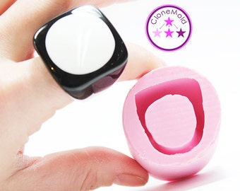 Ring Mold Chunky, Cube Silicone Rubber |  OOAK Jewelry Casting | 5.75-6.5-8 Range