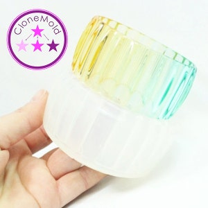 Bangle Mold Ribbed Wavy Rounded Bracelet Silicone Rubber Mold
