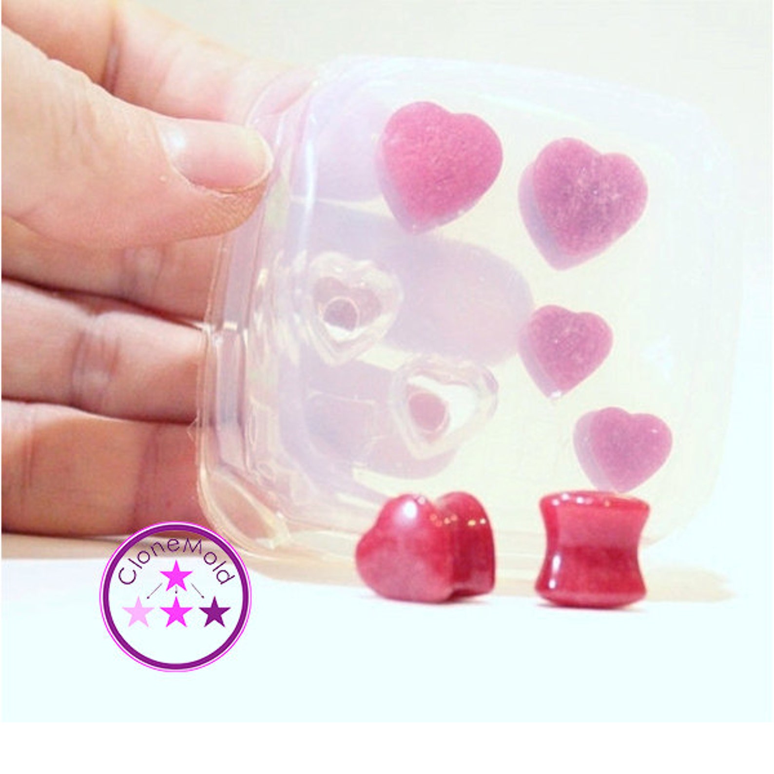 Plug Gauge Mold Heart Ear Plug Piercing Silicone Rubber Mold Etsy