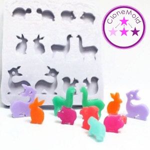 Stud Mold Wildlife and Farm Animal Earring Silicone Rubber Mold