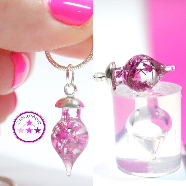 Pendulum Pendant | Silicone Casting Mold - UV Resin Compatible - Beginner Jewelry