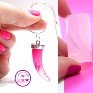 Horn Pendant Mold Small Horn Shaped Pendulum Silicone Rubber