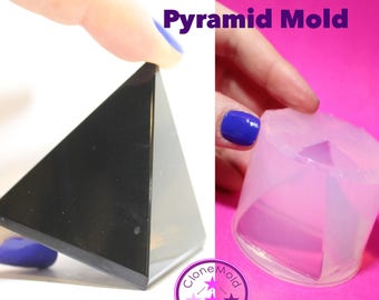 Orgonite Pyramid Crystal Silicone Rubber Mold; Small or Large; Silicone Rubber